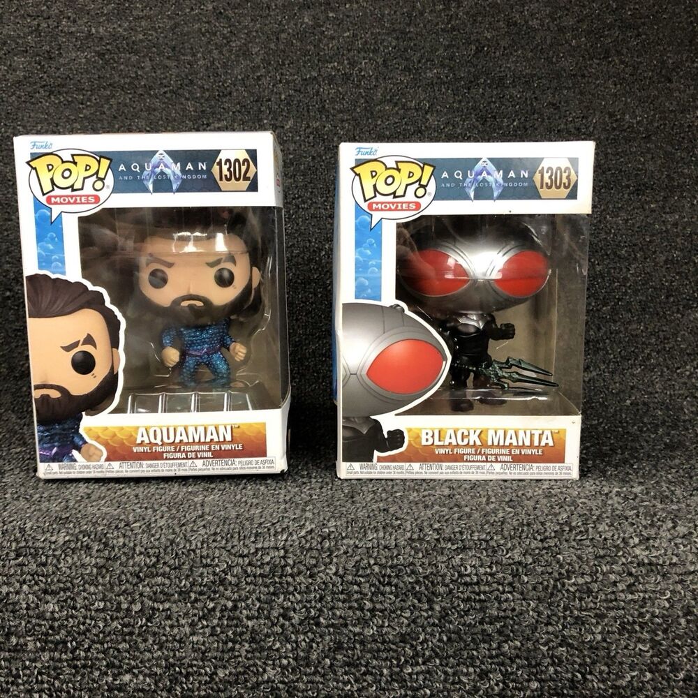 Funko Pop Aquaman Lost Kingdom Aquaman Stealth Suit And Black Manta Vinyl Figure